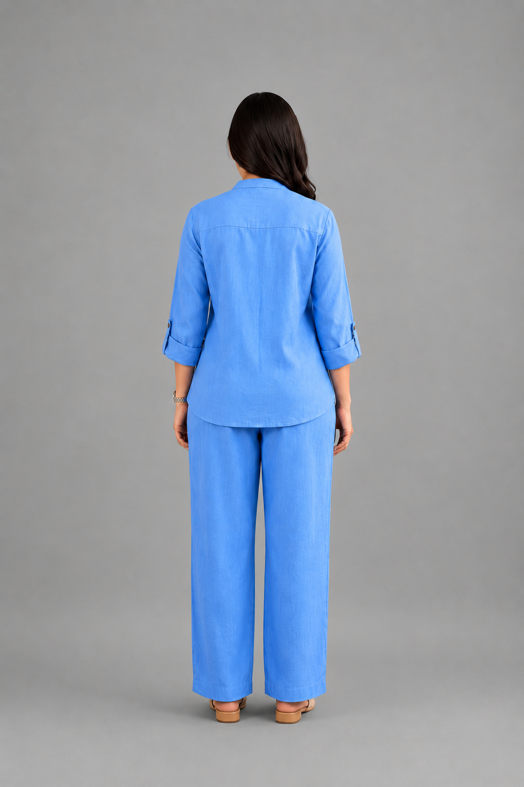Blue Linen Cotton Set