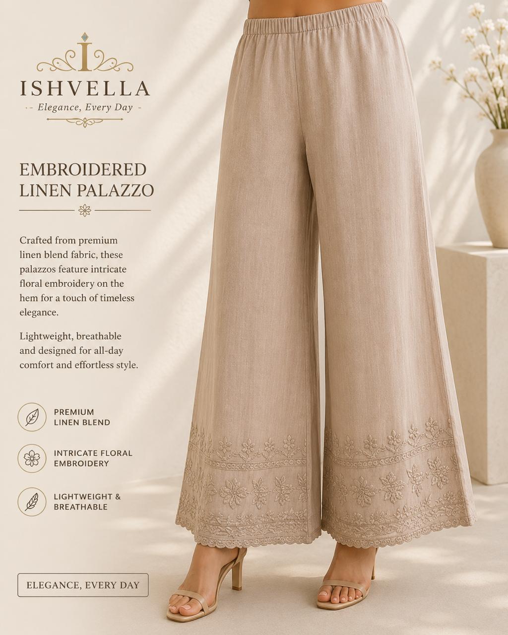 Embroidered Linen Kurta