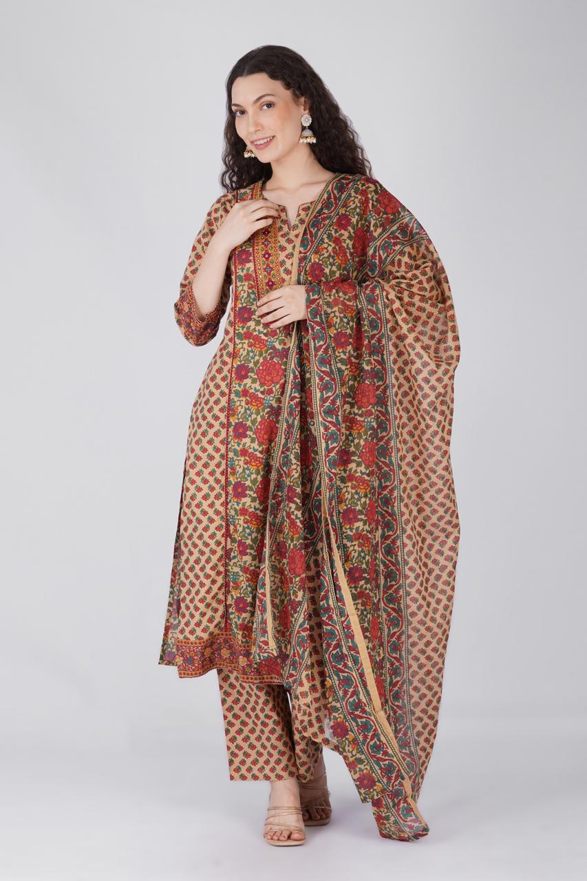 Printed Straight Kurta Set