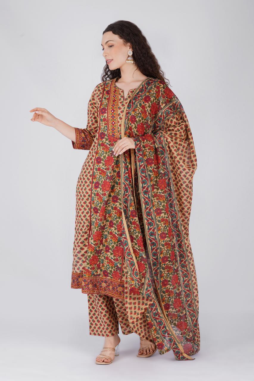 Printed Straight Kurta Set