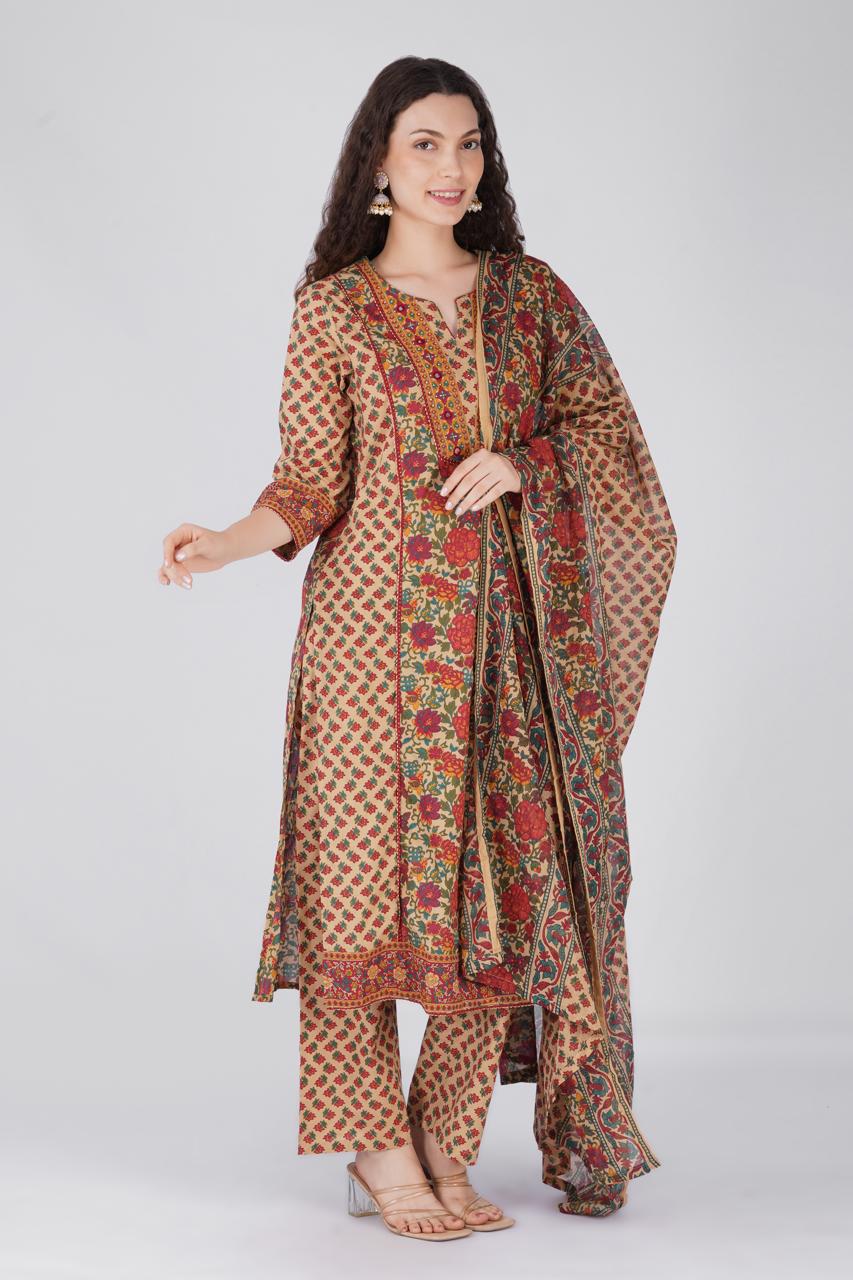 Printed Straight Kurta Set