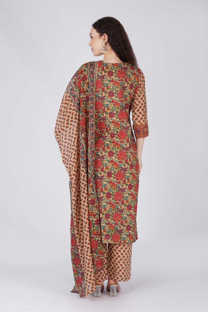 Printed Straight Kurta Set