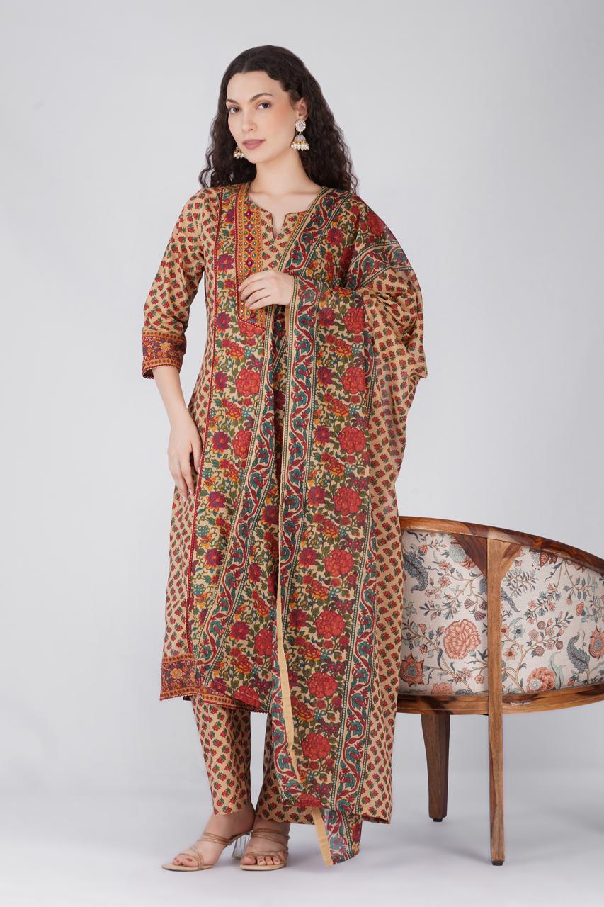 Printed Straight Kurta Set