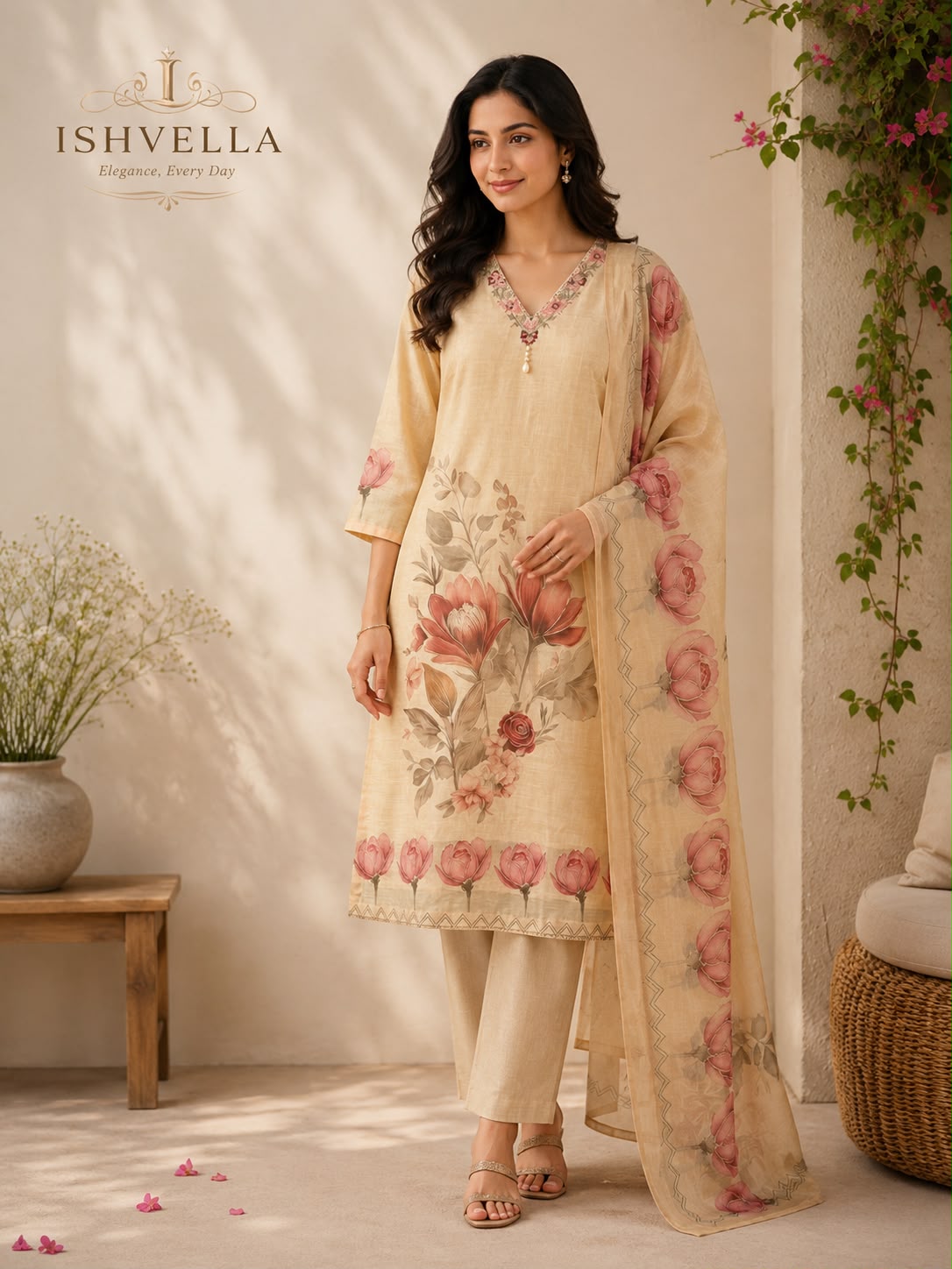 Ivory Bloom Suit Set