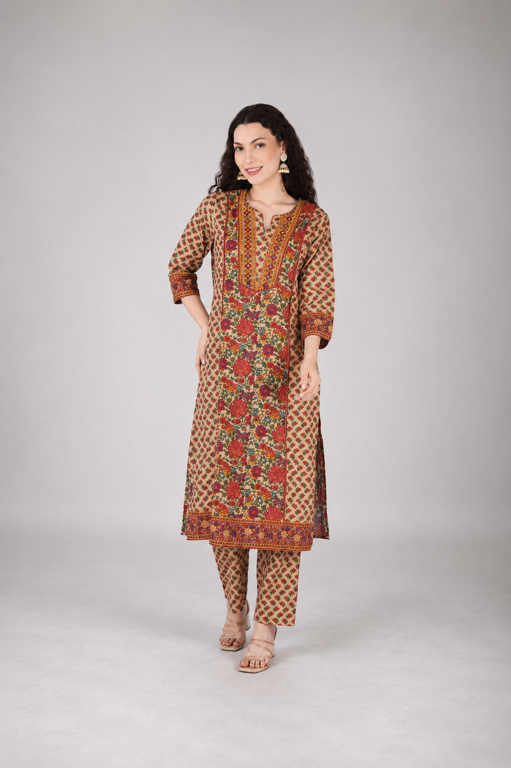 Printed Straight Kurta Set